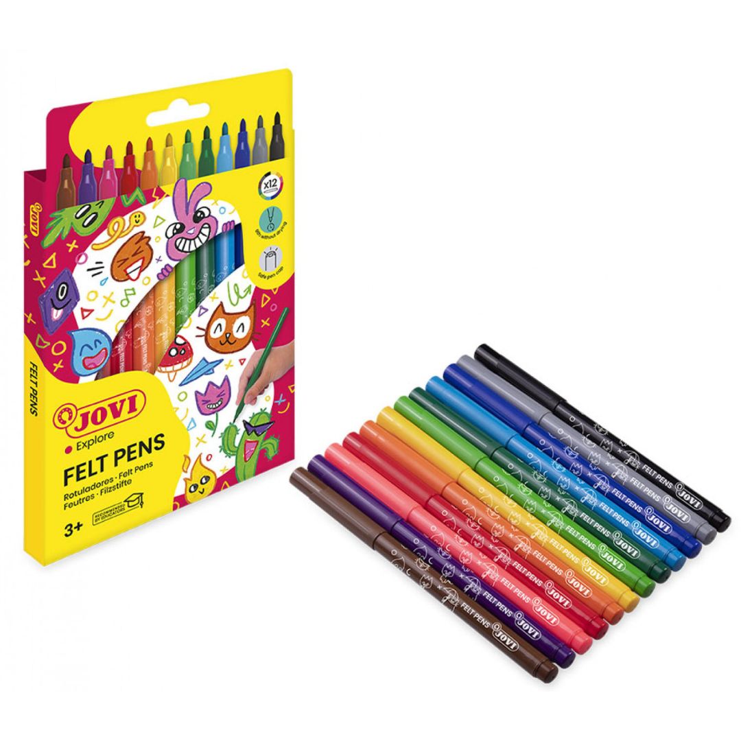 Jovi Washable Felt-Tip Pens - Assorted Colours