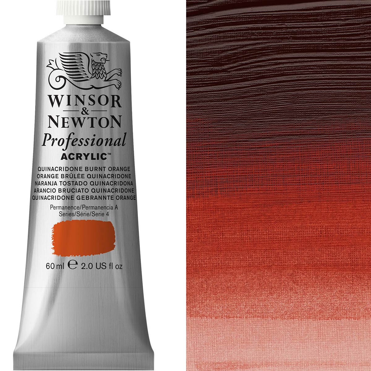 Winsor & Newton Professional Acrylic 60ml - Quinacridone Burnt Orange