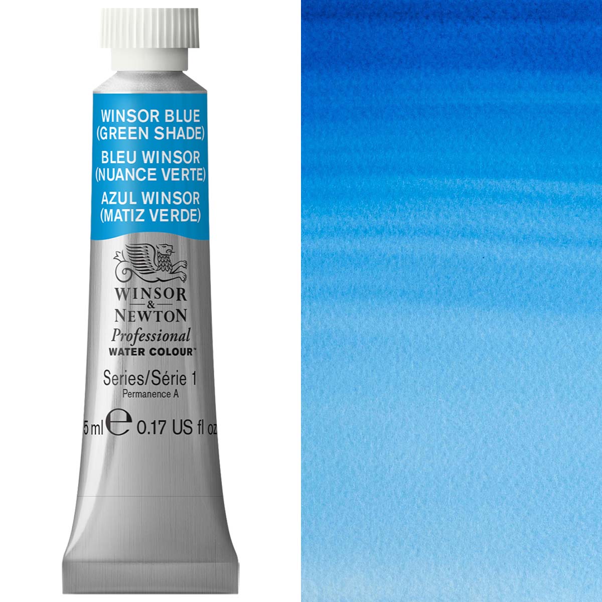 Winsor & Newton Professional Watercolour 5ml — Winsor Blue Green Shade