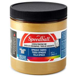 Speedball Fabric Screen Printing Ink 236ml (8oz) - Metallic Gold