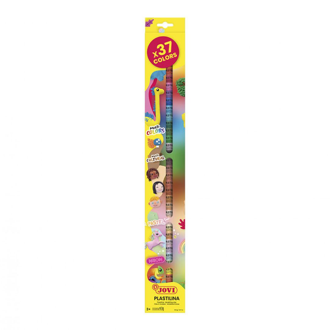 Jovi Plastilina Box 37 Bars 15g Assorted Colours