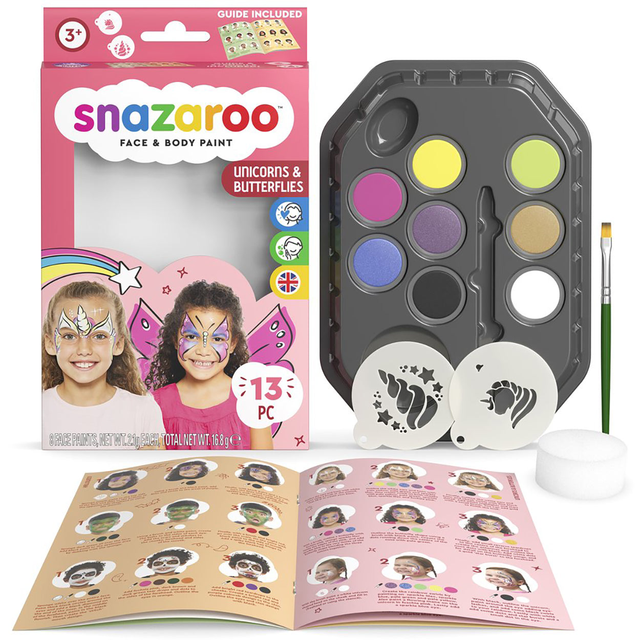 Snazaroo Unicorn and Butterfly Face Painting Kit