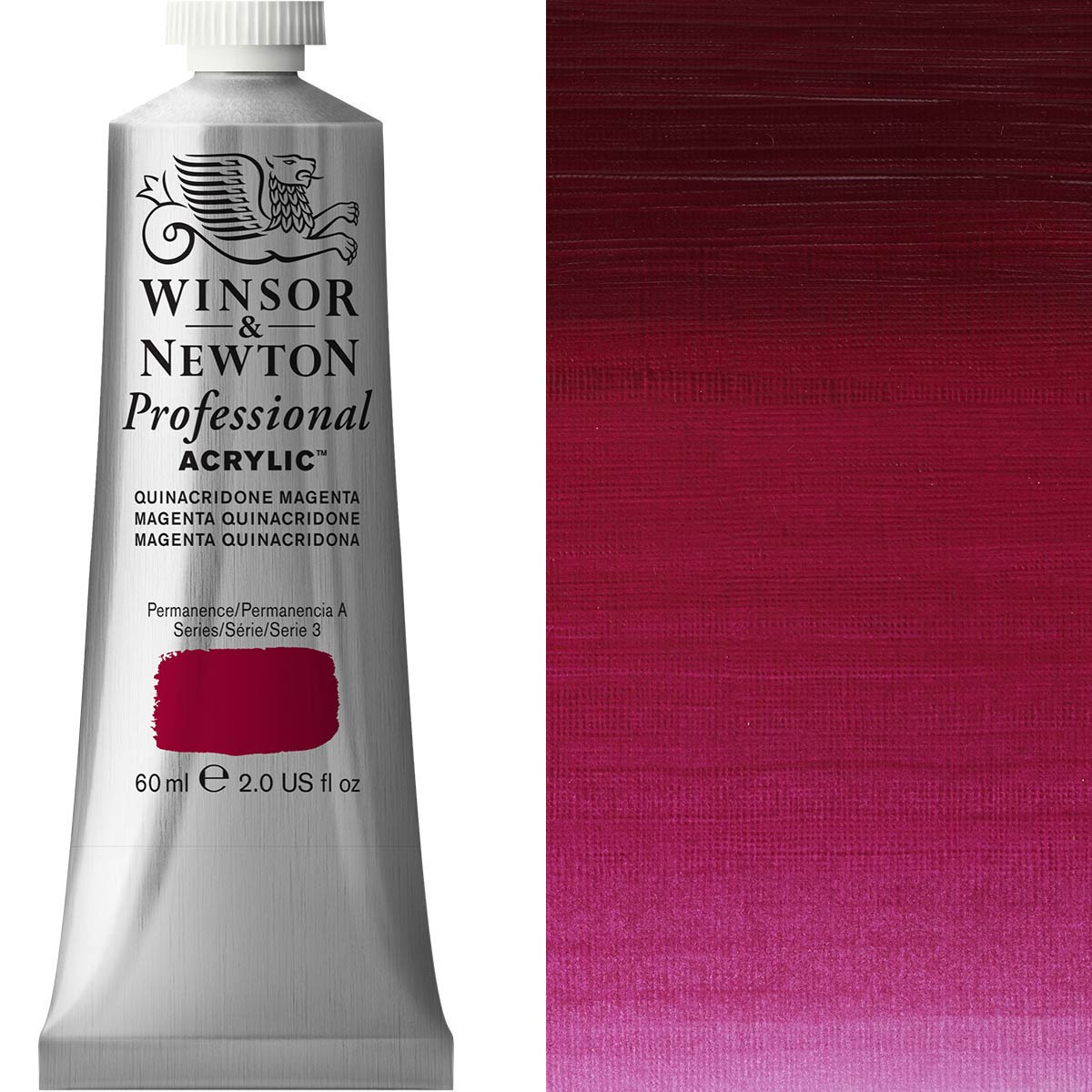 Winsor & Newton Professional Acrylic 60ml - Quinacridone Magenta