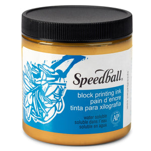 Speedball Water-Soluble Block Printing Ink 236ml (8oz) - Gold