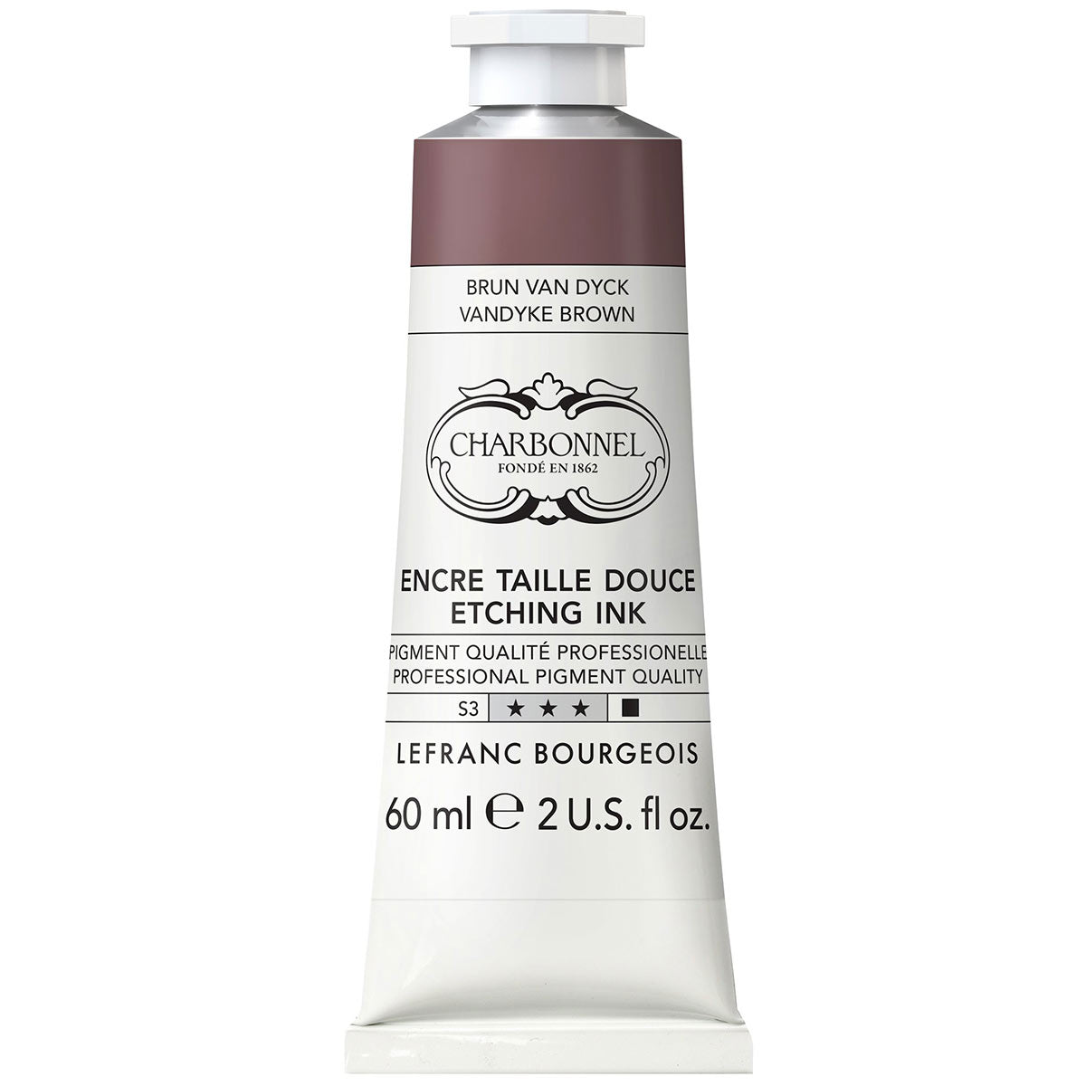 Charbonnel Etching Ink 60ml Vandyke Brown S3