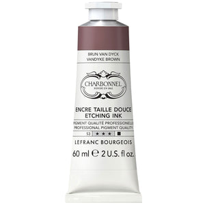 Charbonnel Etching Ink 60ml Vandyke Brown S3
