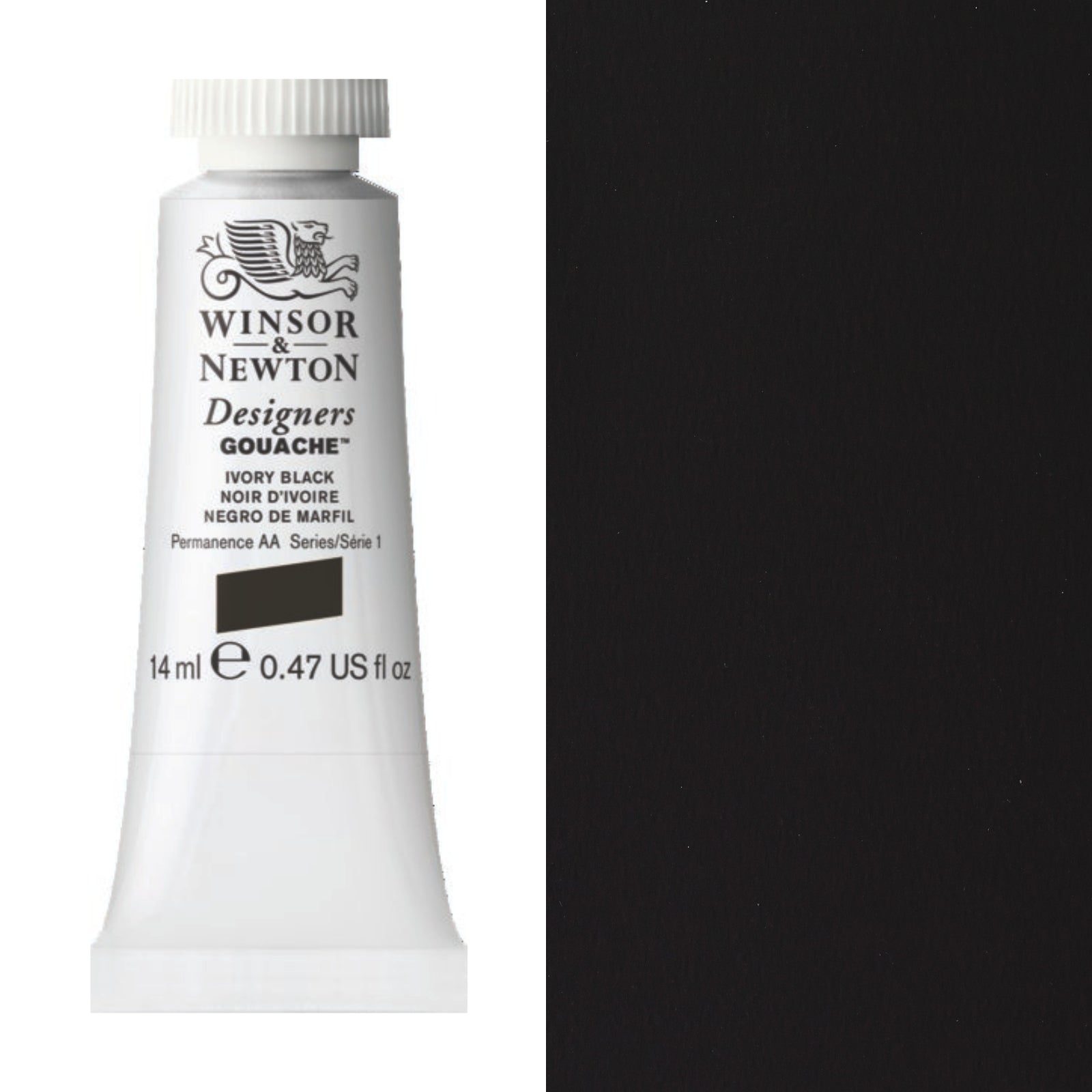 Winsor & Newton Designer Gouache 14ml Ivory Black
