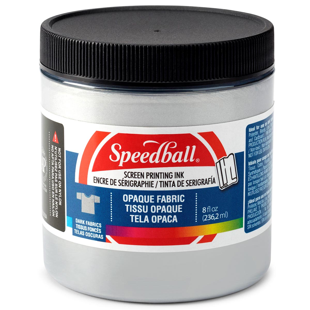 Speedball Fabric Screen Printing Ink 236ml (8oz) - Metallic Silver