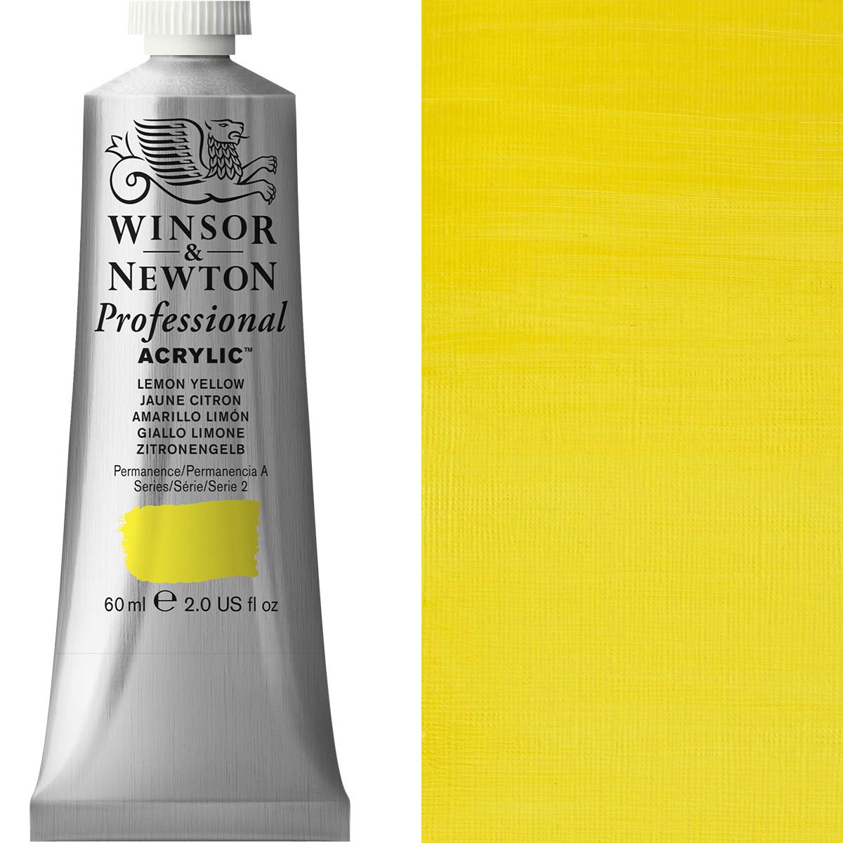 Winsor & Newton Professional Acrylic 60ml - Lemon Yellow