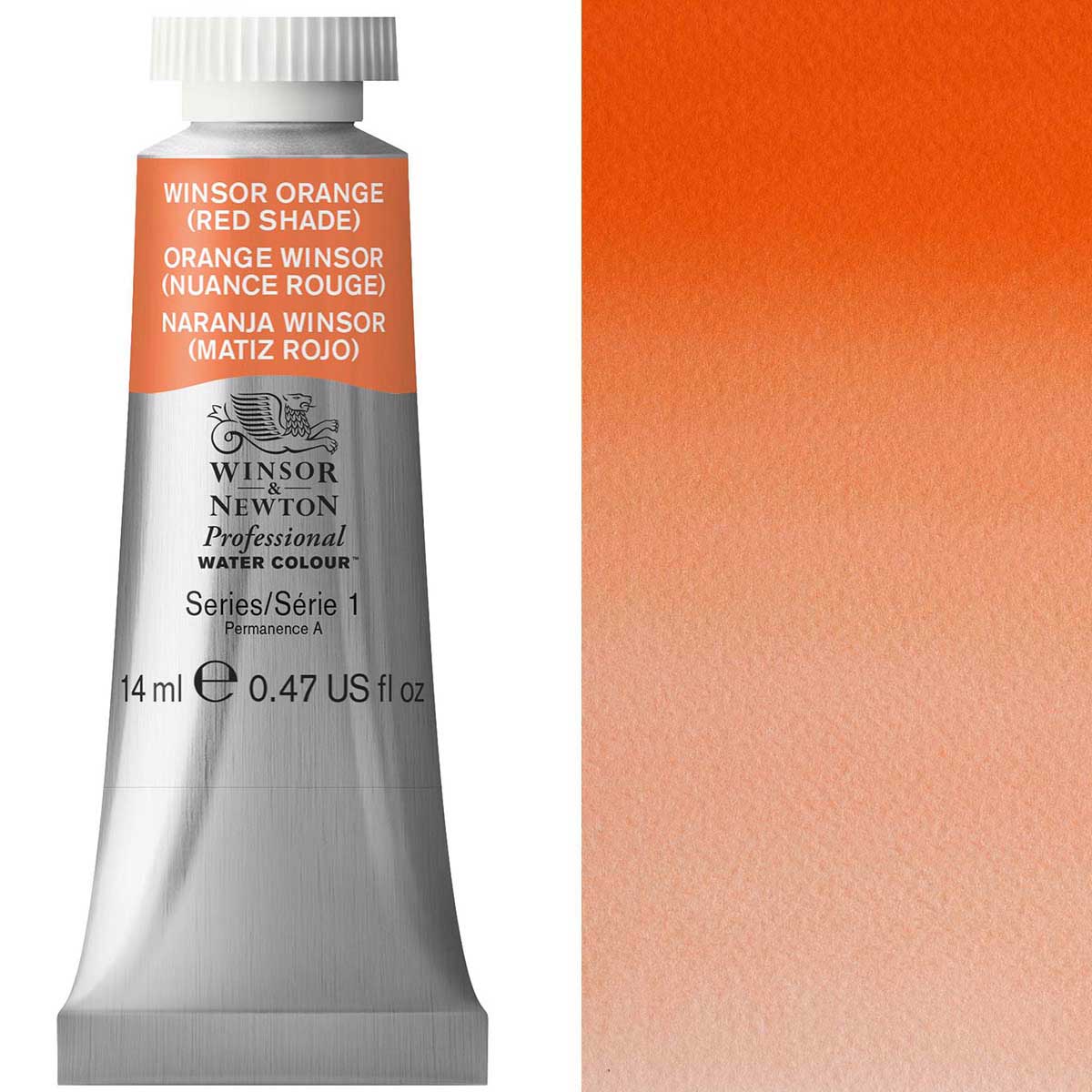 Winsor & Newton Professional Watercolour 14ml — Winsor Orange Red