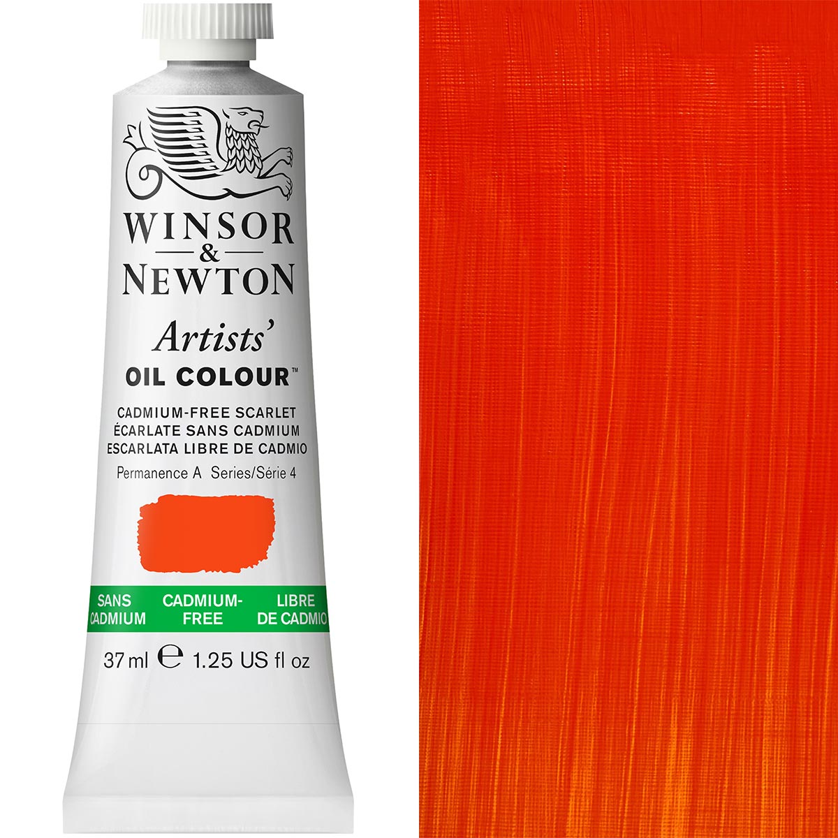 Winsor & Newton Artists' Oil Colour 37ml — Cadmium-Free Scarlet