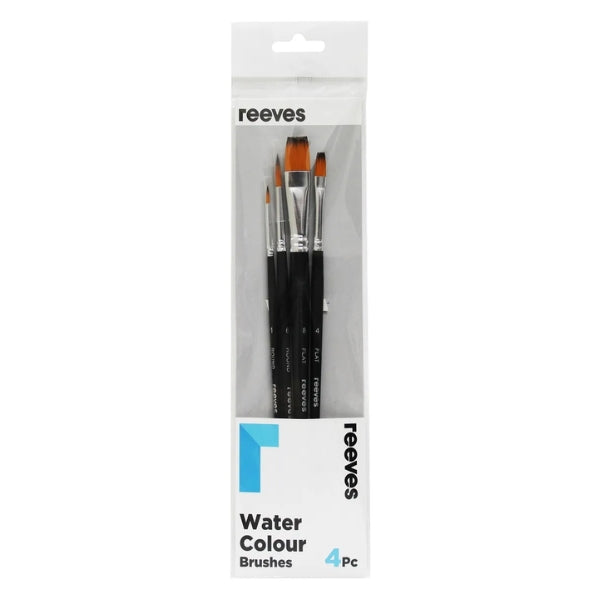 Reeves Watercolour Brush Set Short Handle x 4