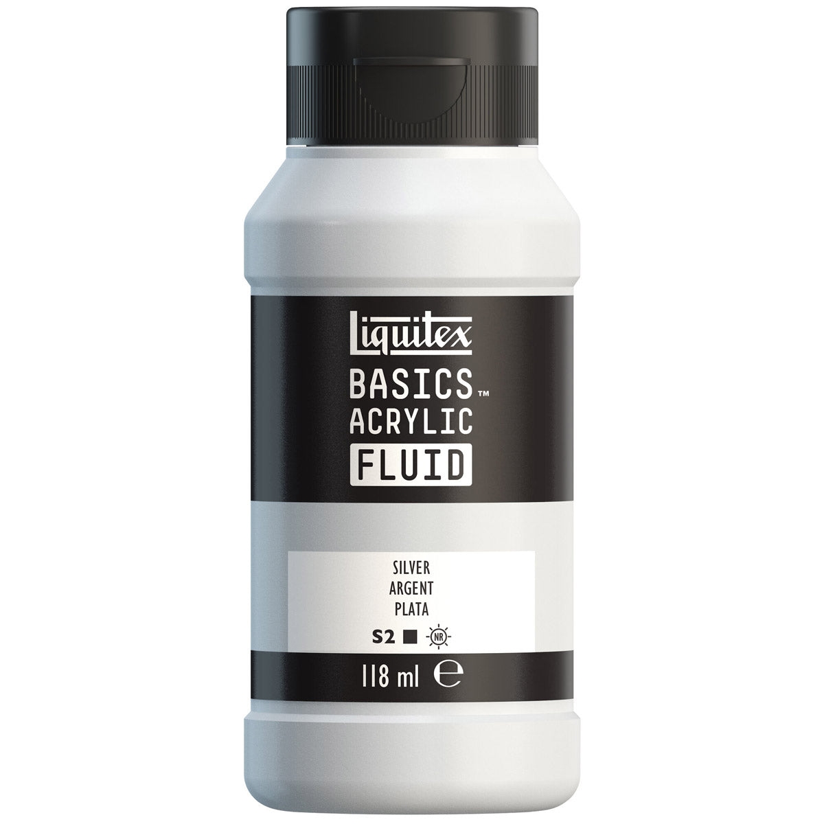 Liquitex Basics Acrylic Fluid — Silver S2