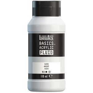 Liquitex Basics Acrylic Fluid — Silver S2