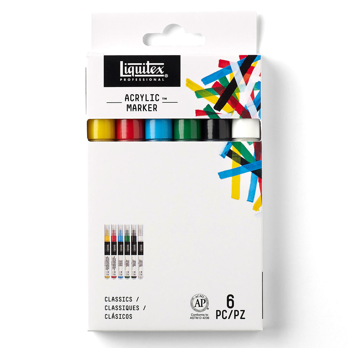 Liquitex Markers Set 6 x 2mm Fine Nib