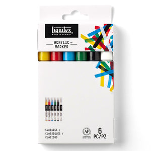 Liquitex Markers Set 6 x 2mm Fine Nib