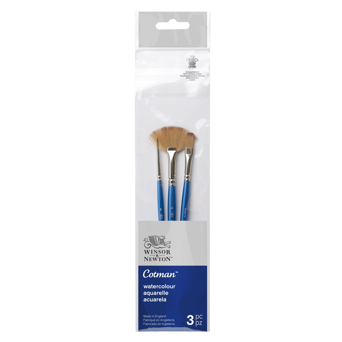W&N Cotman Brush Short Handle V3 Set of 3