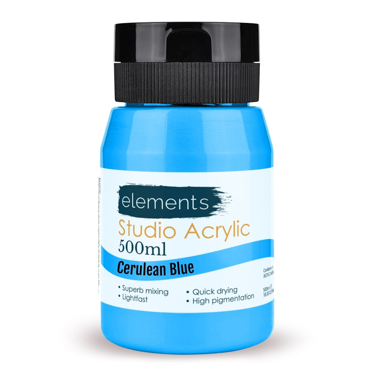 Elements Artists Acrylic 500ml — Cerulean Blue