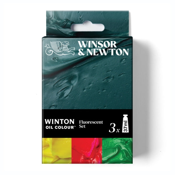 W&N Winton Oil Colour 3 x 37ml Tubes Fluorescent Set