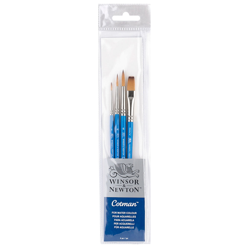 W&N Cotman Short Handle 4 Brush Wallet