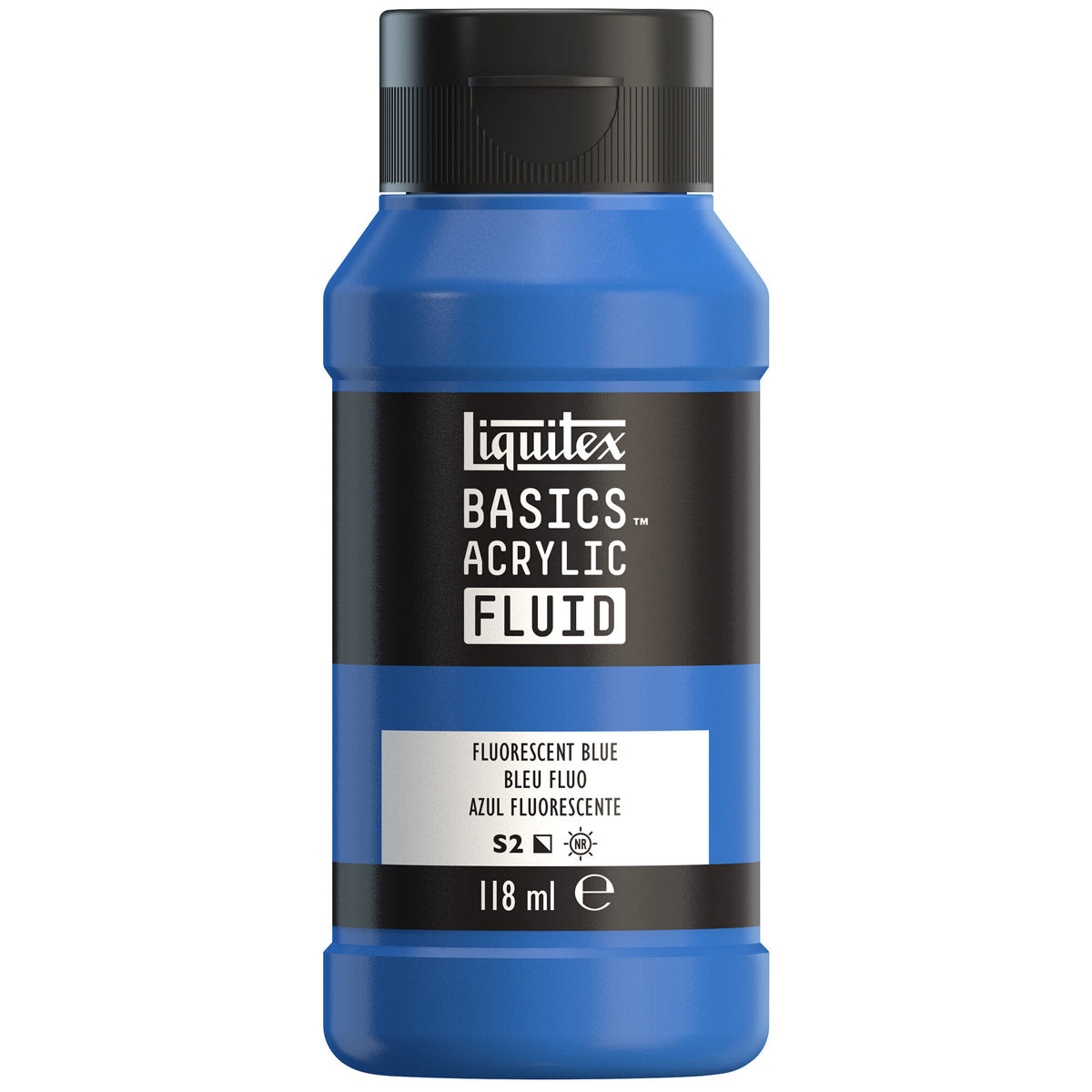 Liquitex Basics Acrylic Fluid — Fluorescent Blue S2