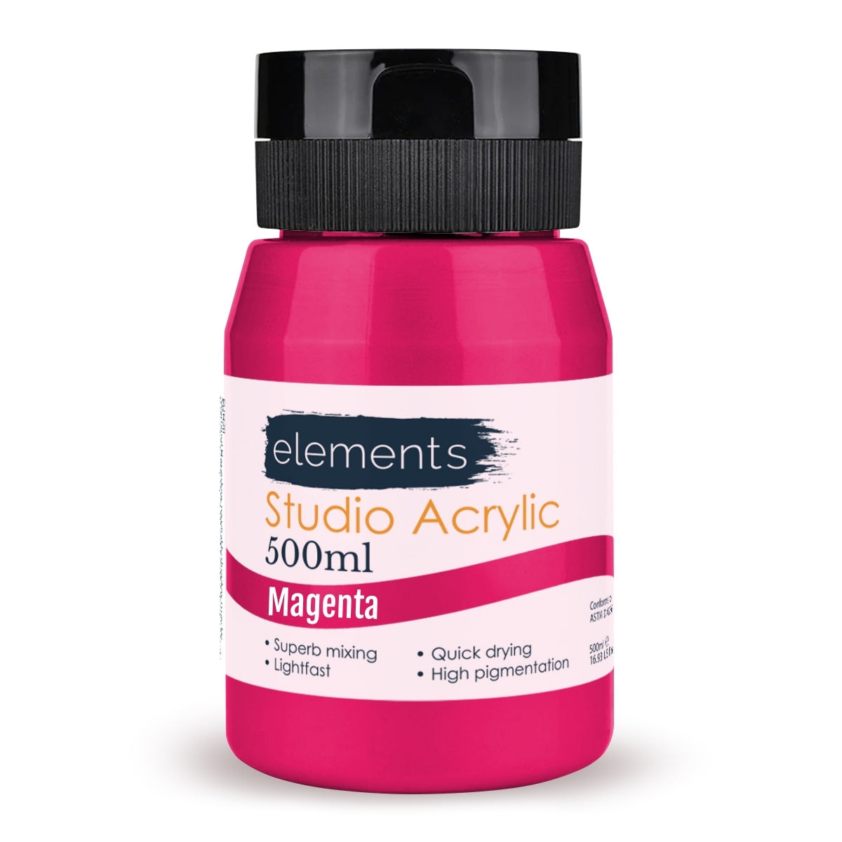 Elements Artists Acrylic 500ml — Magenta Deep