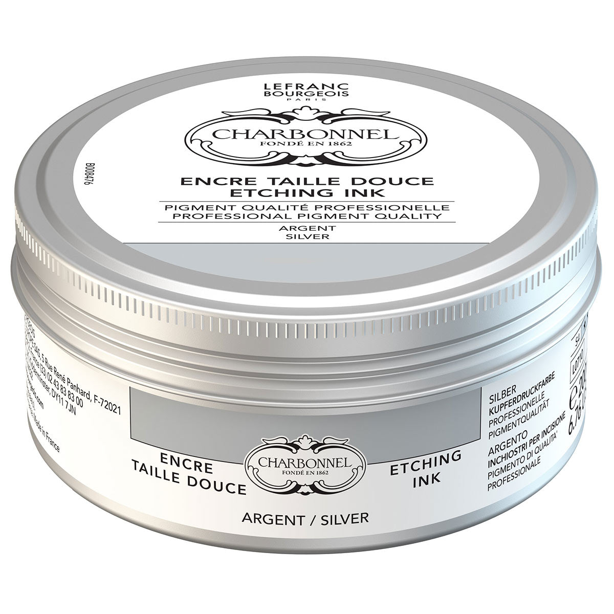Charbonnel Etching Ink 200ml Silver S4