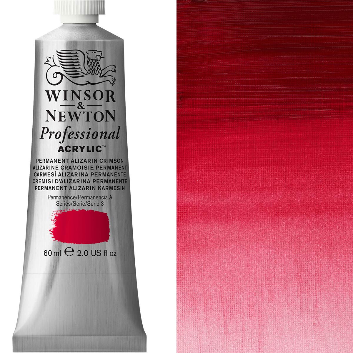Winsor & Newton Professional Acrylic 60ml - Permanent Alizarin Crimson