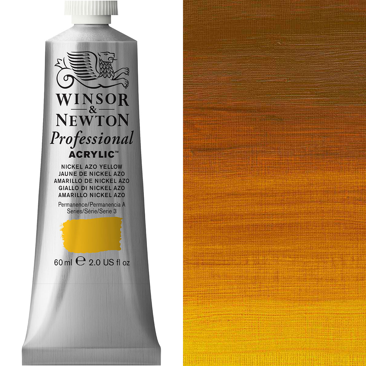 Winsor & Newton Professional Acrylic 60ml - Nickel Azo Yellow