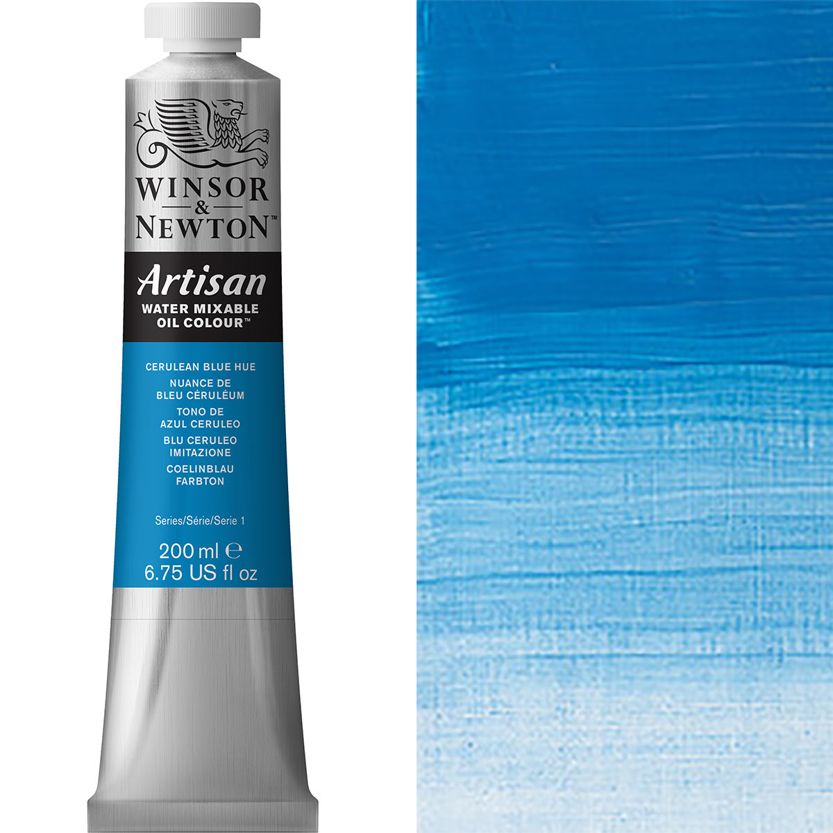 Winsor & Newton Artisan Water Mixable Oil 200ml — Cerulean Blue Hue