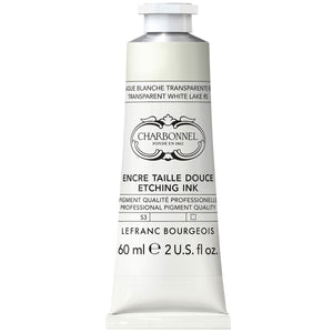 Charbonnel Etching Ink 60ml Transparent Lake White Rapid Set S3