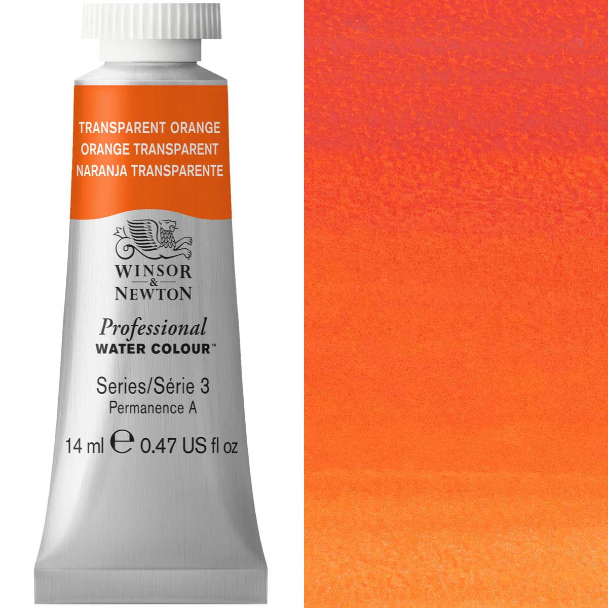 Winsor & Newton Professional Watercolour 14ml Tube — Transparent Orange