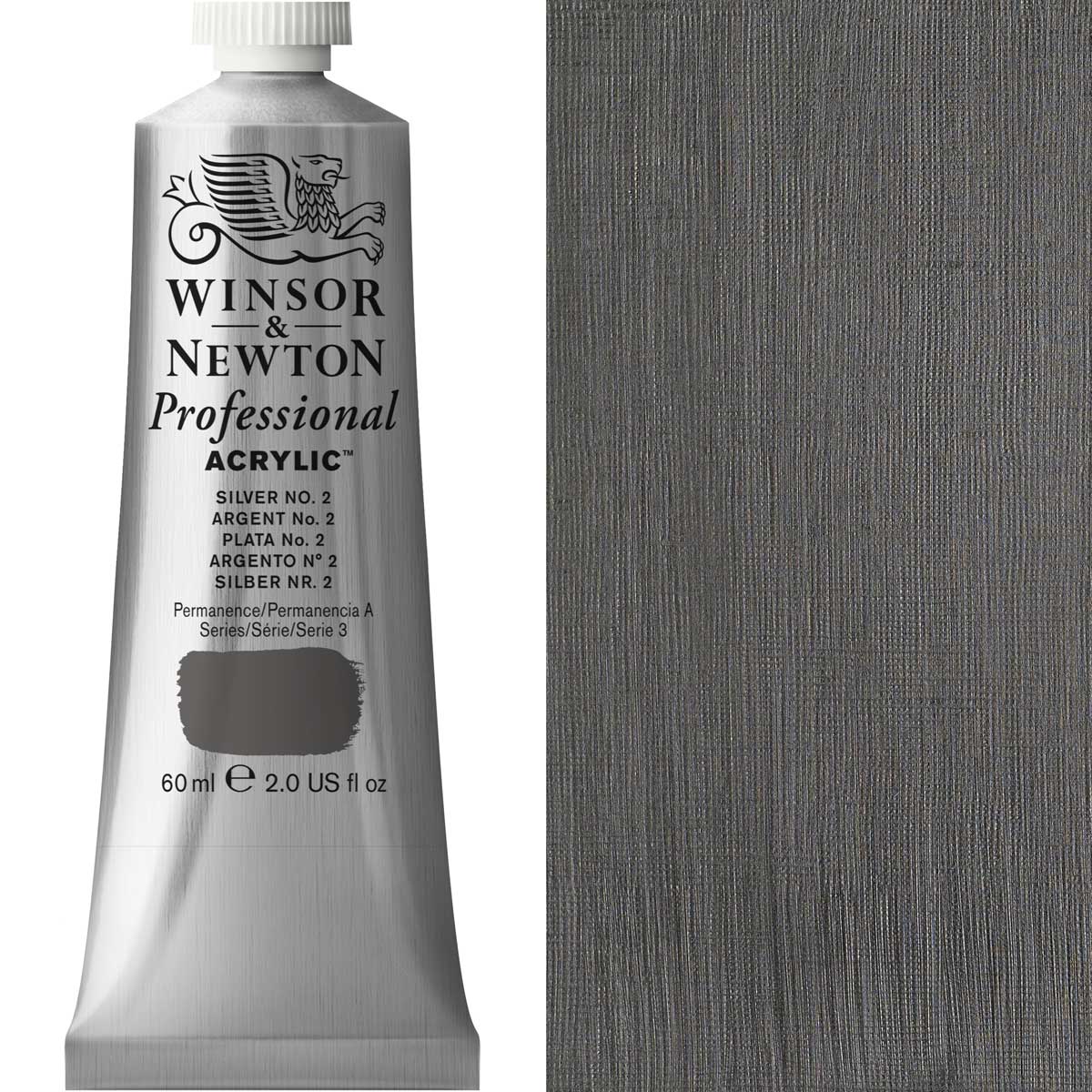 Winsor & Newton Professional Acrylic 60ml - Silver No.2