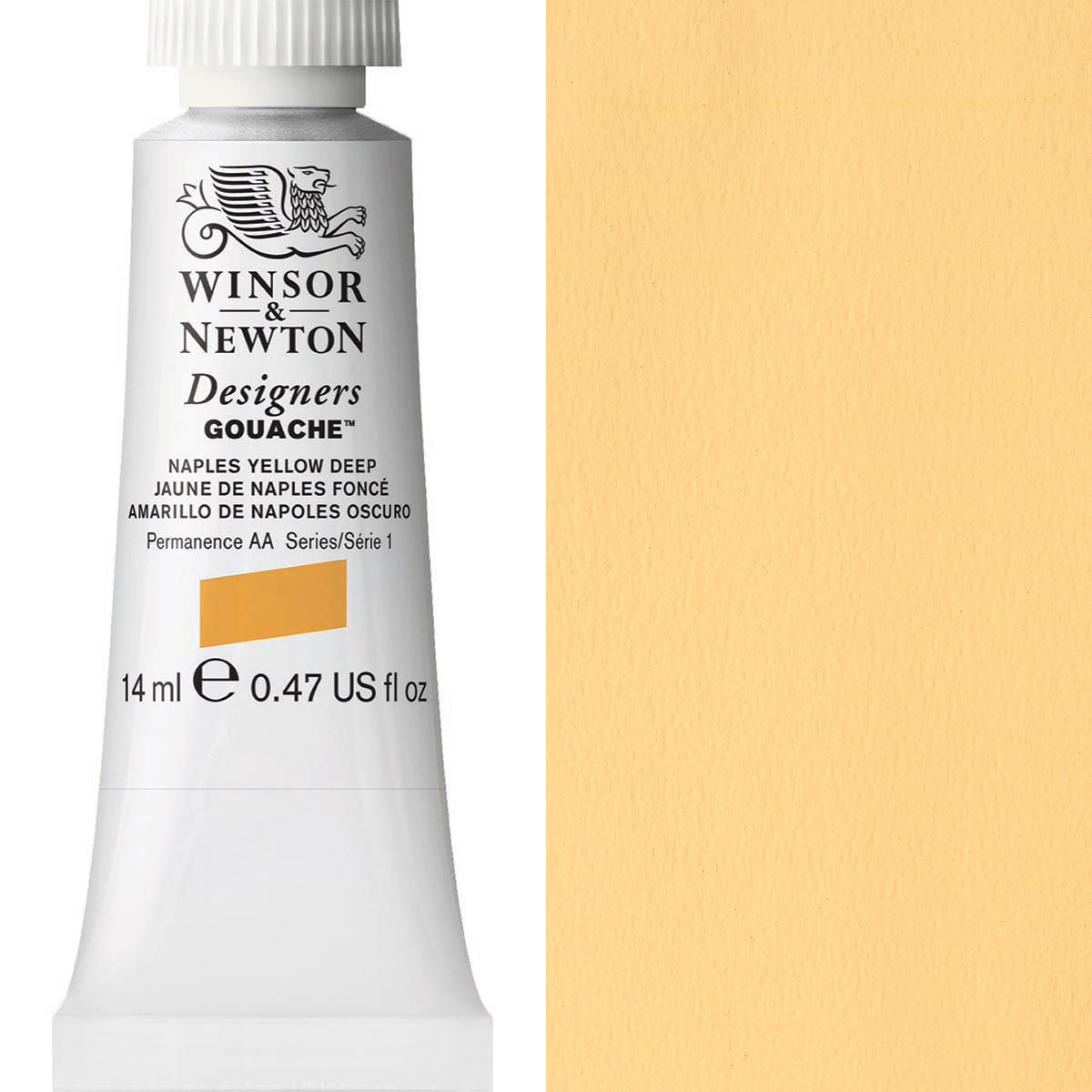 Winsor & Newton Designers' Gouache 14ml - Naples Yellow Deep