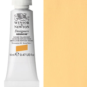 Winsor & Newton Designers' Gouache 14ml - Naples Yellow Deep