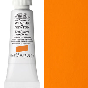 Winsor & Newton Designers' Gouache 14ml - Cadmium Yellow Deep