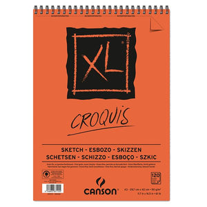 Canson XL Sketching Spiral Pad 90gsm A3 120 Sheets