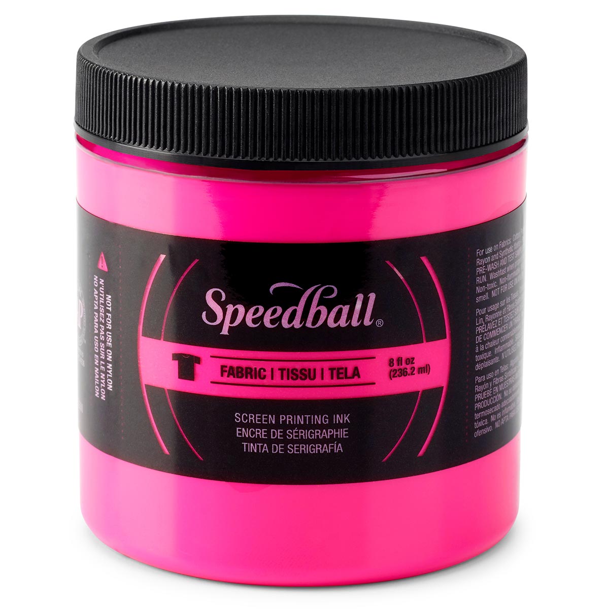 Speedball Fabric Screen Printing Ink 236ml (8oz) Fluorescent - Magenta