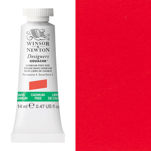 Winsor & Newton Designers' Gouache 14ml - Cadmium-Free Red