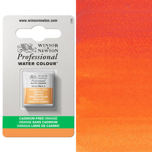 Winsor & Newton Professional Watercolour Half Pan — Cadmium-Free Orange