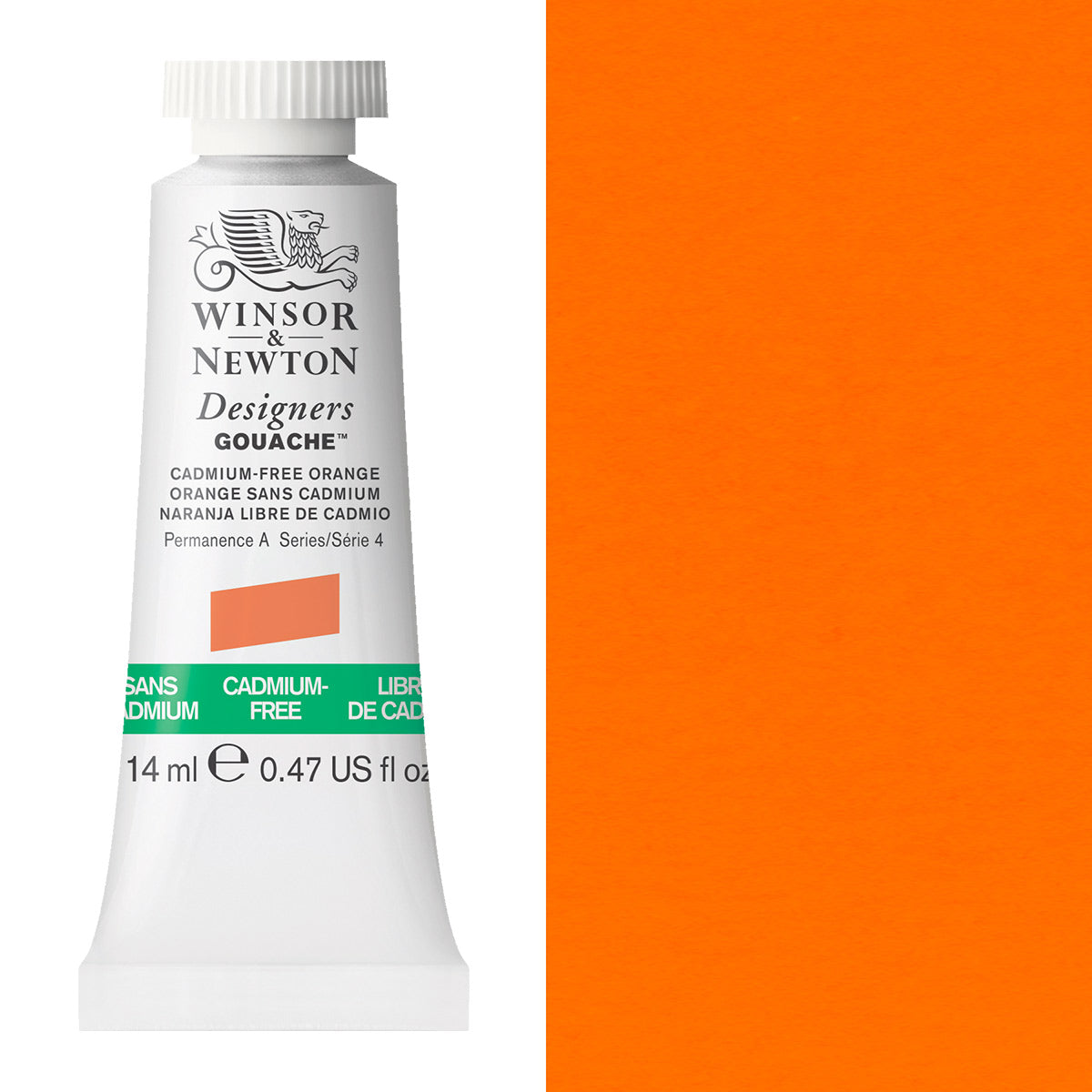 Winsor & Newton Designers' Gouache 14ml - Cadmium-Free Orange