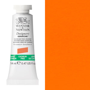 Winsor & Newton Designers' Gouache 14ml - Cadmium-Free Orange