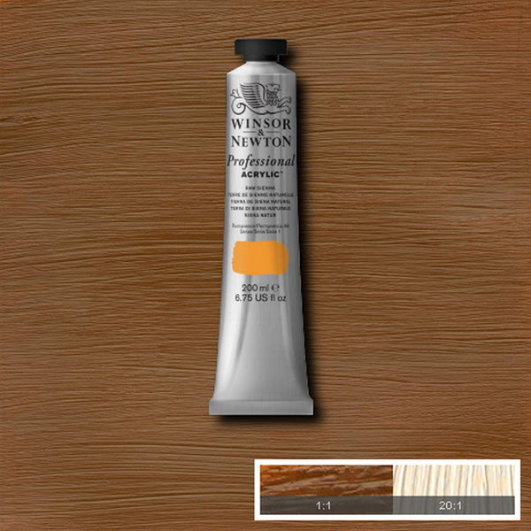 Winsor & Newton Professional Acrylic 200ml — Raw Sienna
