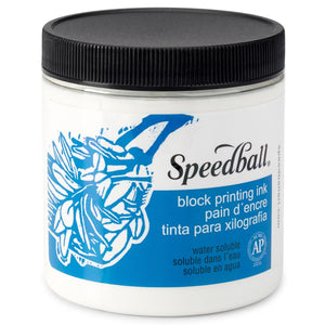 Speedball Water-Soluble Block Printing Ink 236ml (8oz) - White