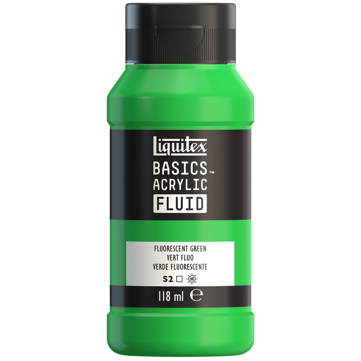 Liquitex Basics Acrylic Fluid — Fluorescent Green S2