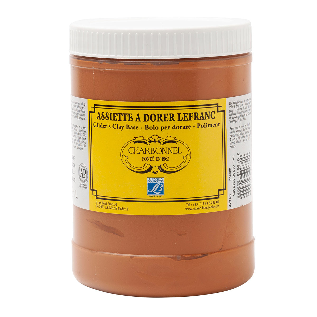 Charbonnel Gilder's Clay Base 1 Litre Red Terracotta