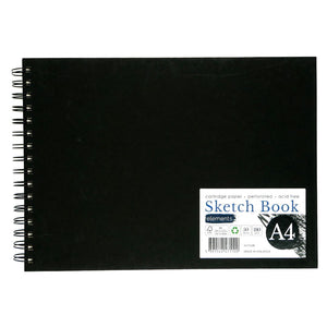 Elements Wire-O Hard Cover Sketch Book Landscape — A4