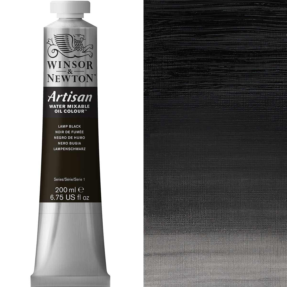 Winsor & Newton Artisan Water Mixable Oil 200ml — Lamp Black