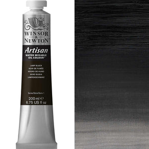 Winsor & Newton Artisan Water Mixable Oil 200ml — Lamp Black