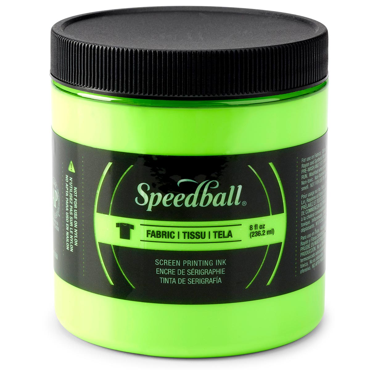 Speedball Fabric Screen Printing Ink 236ml (8oz) Fluorescent - Lime Green